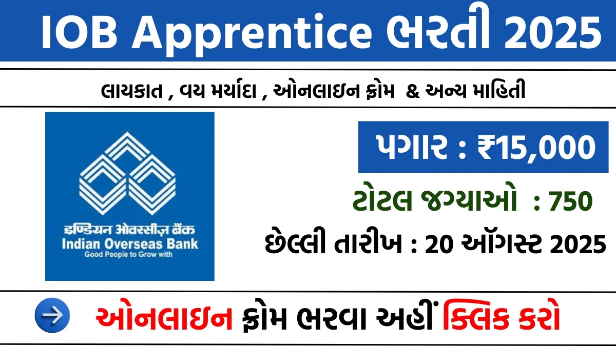 IOB Apprentice Recruitment 2025